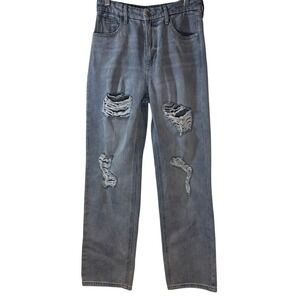 NWT GUESS Jessalyn High Rise Light Dest. Wash Straight Leg Jeans Women Size 4/27